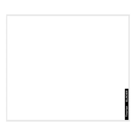 Mouse Pad gamer Titorion Gamer Glacier de borracha e vidro Branco 49x42 42cm x 49cm x 3mm branco