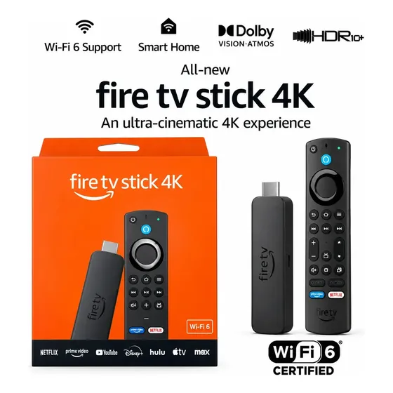 Amazon Fire Tv Stick 4k Select Wi-fi 6 Alexa 8gb Controle Por Voz Preto De Voz