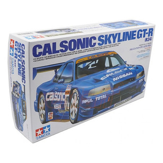 Tamiya 1/24 Calsonic Skyline Gtr R34 P/ Armar Pintar 24219 Tamiya 1/24 Calsonic Skyline Gtr R34 P/ Armar Pintar 24219