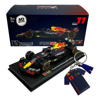 Auto F1 Colección Redbull Rb18 2022 Checo Perez + Llavero Auto F1 Colección Redbull Rb18 2022 Checo Perez + Llavero