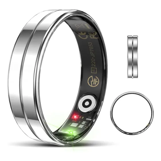 Anillo Inteligente Para Salud, Resistente Al Agua, Plata