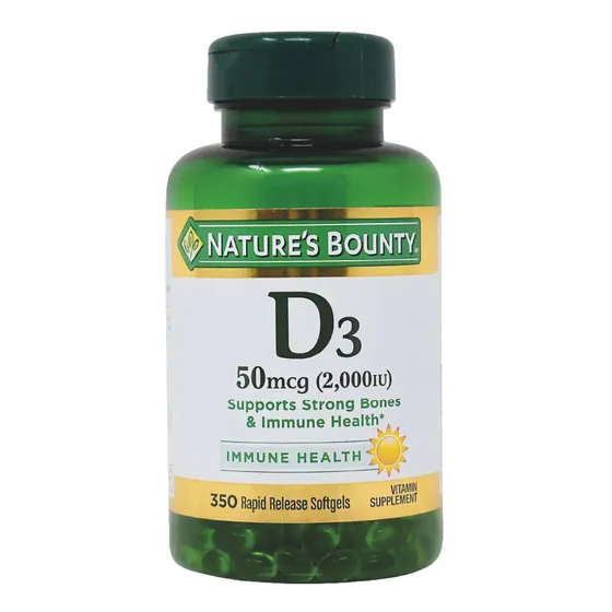 Suplemento Nature´s Bounty Vitamina D3 350 cápsulas blandas