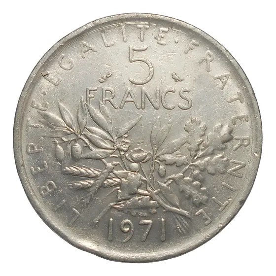 Francia 5 Francos 1971 - Gran Tamaño - Km#926a.1