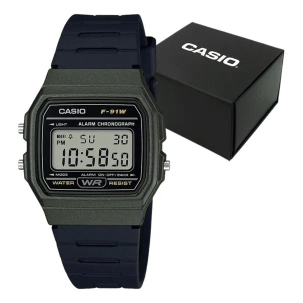 Reloj Digital Casio Collection F91WM3ADF Negro/Verde