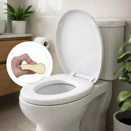 Assento Sanitário Almofadado Com Tampa De Vaso Banheiro Universal Oval Hold On Branco