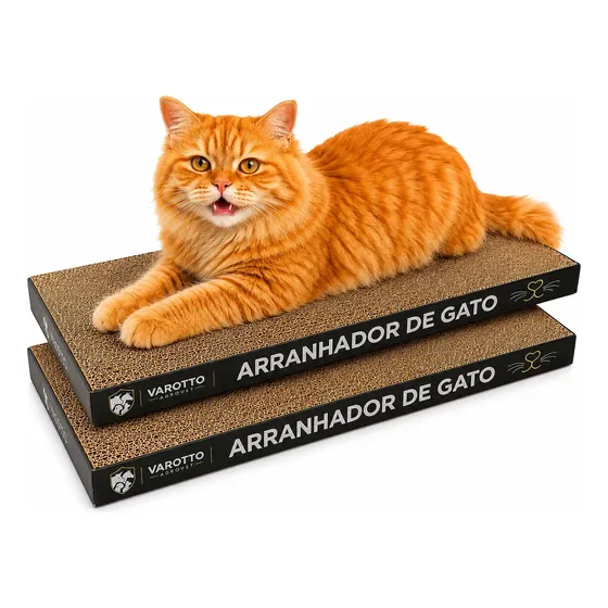 Kit 2 Arranhadores De Gato Papelão Varottoagro Antiestresse
