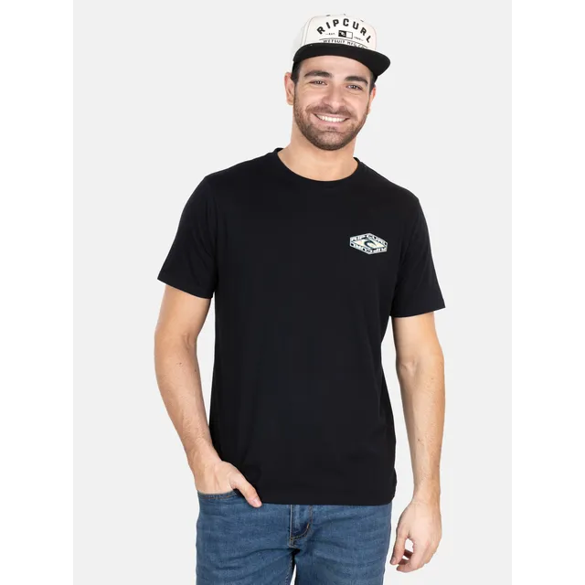 Polera Surf Revival Sets Negro Hombre Rip Curl