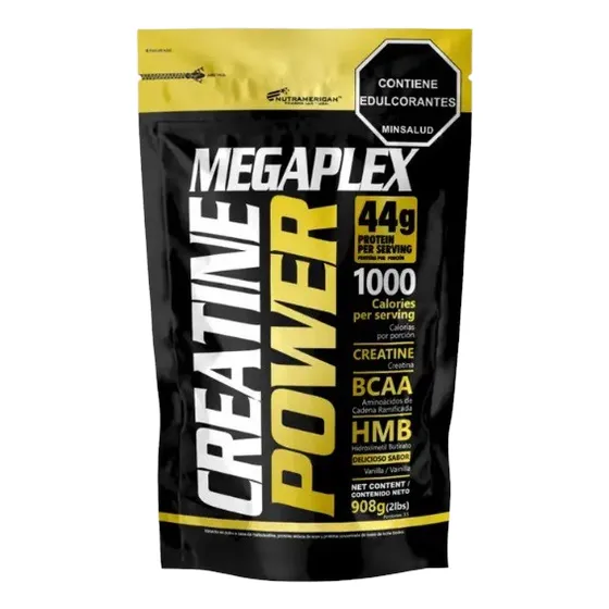 : Megaplex Creatine Power 908g Polvo Sabor Vainilla 2 Libras