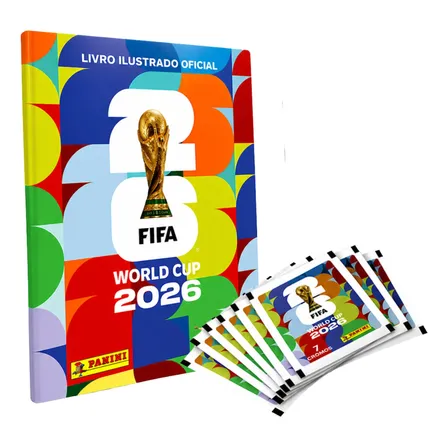 Album Copa 2026 + 12 Envelopes Figurinhas Lacradas Oficial