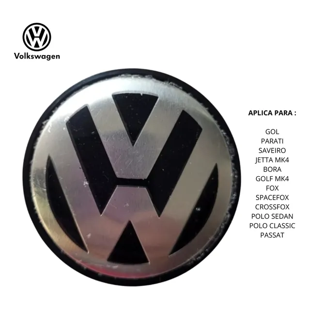 Emblema Centro De Rin Volkswagen Fox Bora Jetta Gol Golf New
