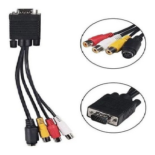 Cable Para Laptop Pc A 3 Rca / S-video 4 Pines Cable Para Laptop Pc A 3 Rca / S-video 4 Pines