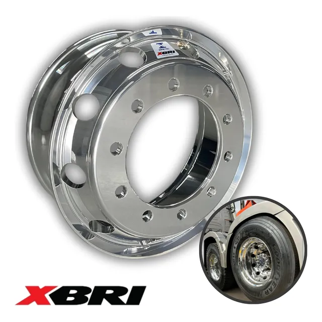Roda De Alumínio Pneu 295/275 Borda Larga Xbri Auto Brilho