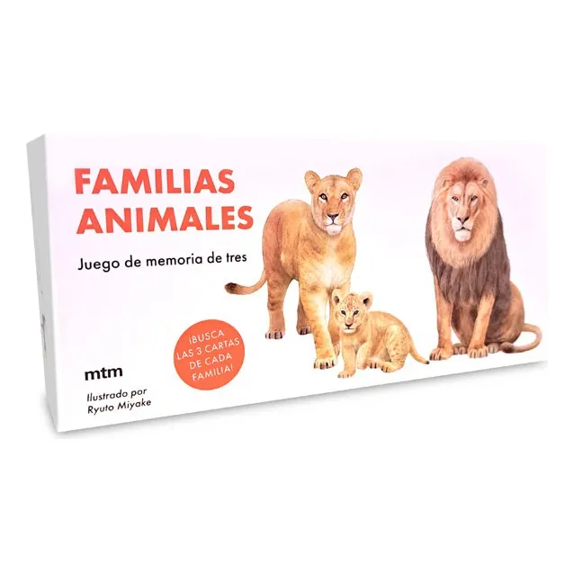 Libro Juego De Memoria - Familias Animales, De Ryuto Miyake. Editorial Mtm, Tapa Dura, Edición 1 En Español, 2023
