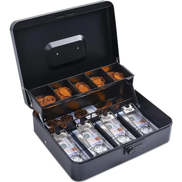 Caja Efectivo Organizador Dinero Billetes  Monedas