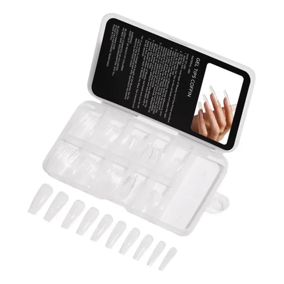 Tips Para Uñas Profesional Bluesky Soft Gel Coffin 550 Unid