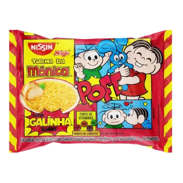 Nuevo! Fideo Instantaneo Nissin Ramen Kids Pollo 80g Brasil