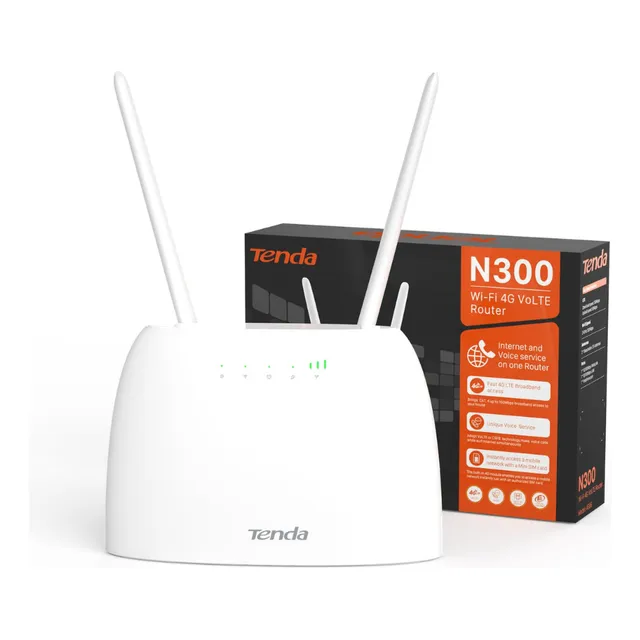 Router Wi-fi 4g Volte Tenda 4g06 N300 Color Blanco