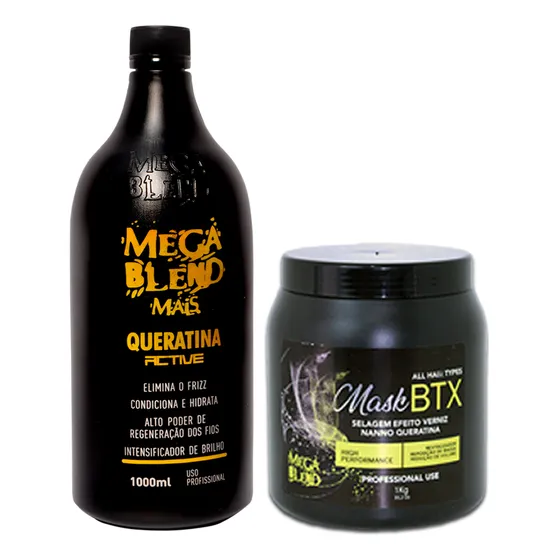 Escova Progressiva Mega Blend + Mask Btx Sem Formol 1 Kilo