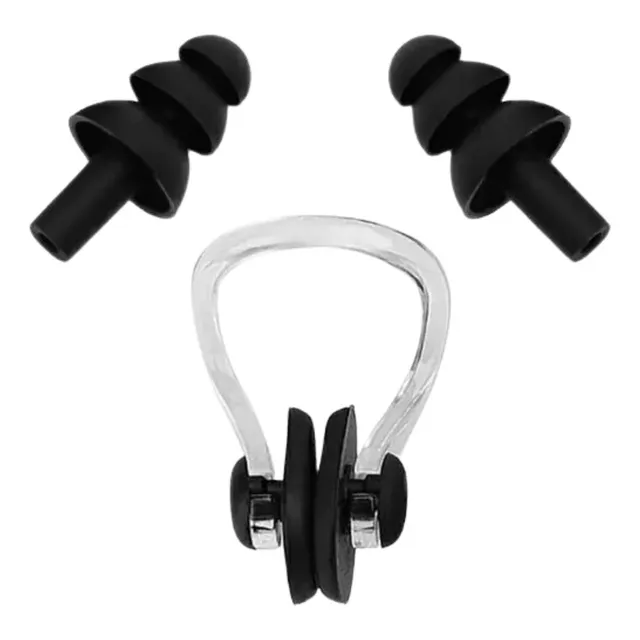 Kit Tapones Natación Para Oídos + Clip Nariz  Entrenamiento