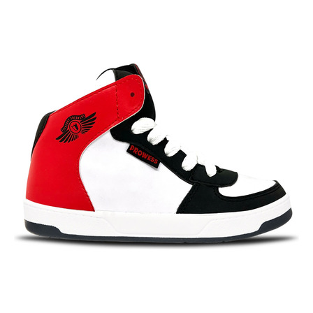 Zapatillas Botas Skater Niños-prowess-6414-t. 27 Al 38 Blanco/negro/rojo Liso 33 Ar Zapatillas Botas Skater Niños-prowess-6414-t. 27 Al 38 Blanco/negro/rojo Liso 33 Ar