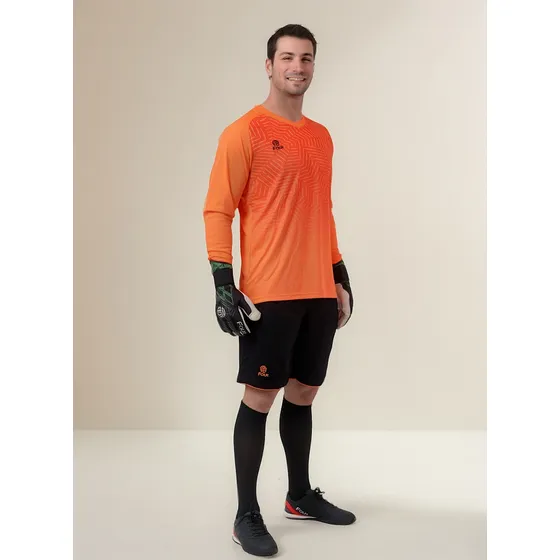 Uniforme Arquero Futbol - Naranjo Negro - Four Rocket