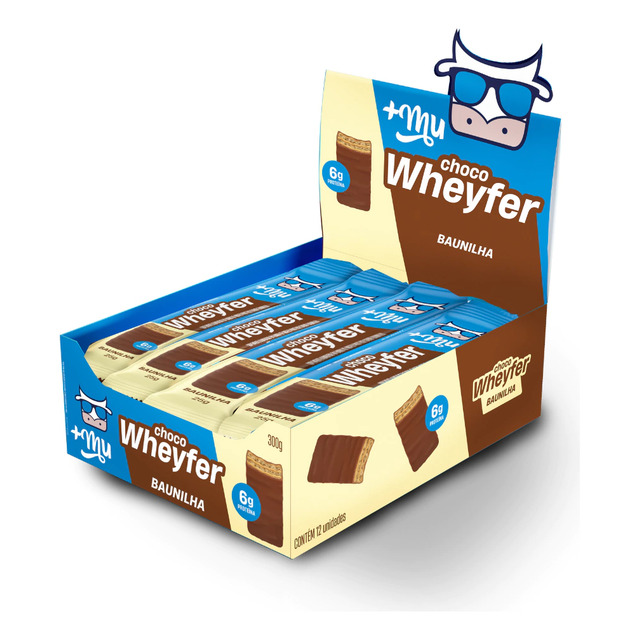 Chocowheyfer Snack Proteico Sabor Baunilha 6g Proteina - Display 12 Unidades 25g +mu