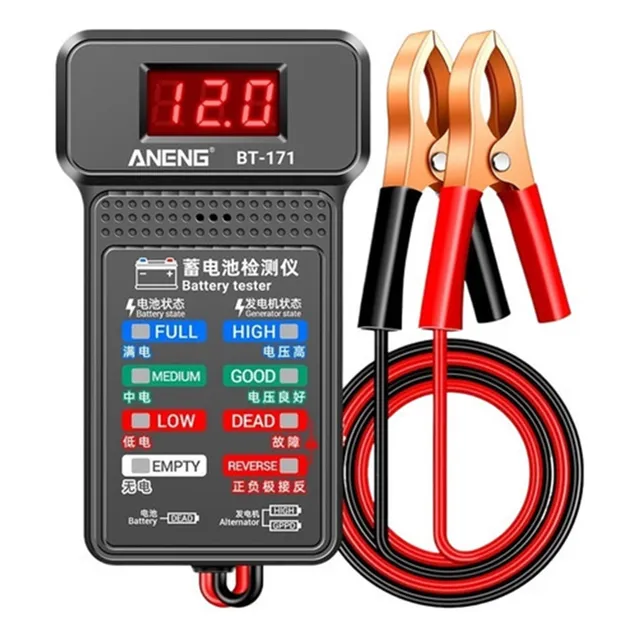 Analizador De Baterías Automotrices Aneng Bt-171 12 V (1 Pie