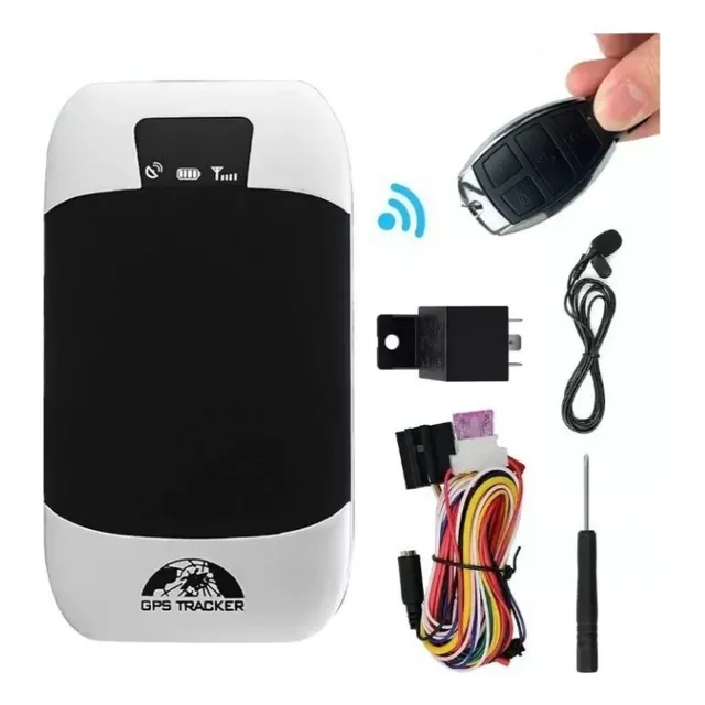 Localizador GPS Coban 303G negro/plata SIM para Ahorro de saldo Sirena Control