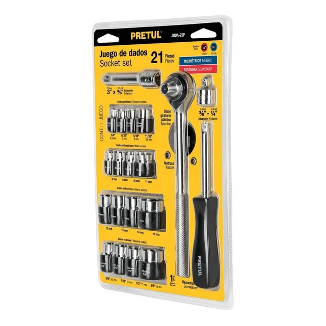 Llave tubo Pretul By Truper JUDA-25P color gris con acabado cromado 1/4"
