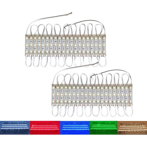 40 Modulo Led 5050 Ip65 Rojo Azul Ámbar Verde Y Blanco