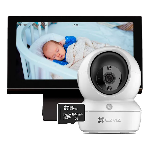 Ezviz H6c Pro Sd7 64gb Cámara Inteligente 4mp + Monitor Wifi