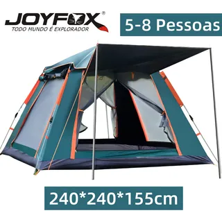 Barraca De Camping Automatica Upf 50+ Impermeavel 1500mm Grande Para 5-8 Pessoas 240*240*155cm Joyfox Cor Verde-escuro Barraca De Camping Automatica Upf 50+ Impermeavel 1500mm Grande Para 5-8 Pessoas 240*240*155cm Joyfox Cor Verde-escuro