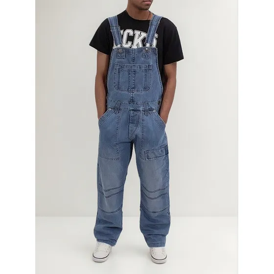 Mono Cargo Con Peto For Hombre Con Jeans Gra