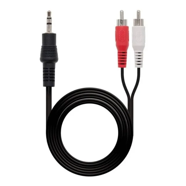 Cable Auxiliar De Audio Rca A Estéreo Plug 3.5mm 5mt
