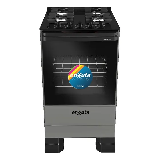 Cocina Supergas 4 Hornallas Titanio, Mesada De Vidrio, Hierr