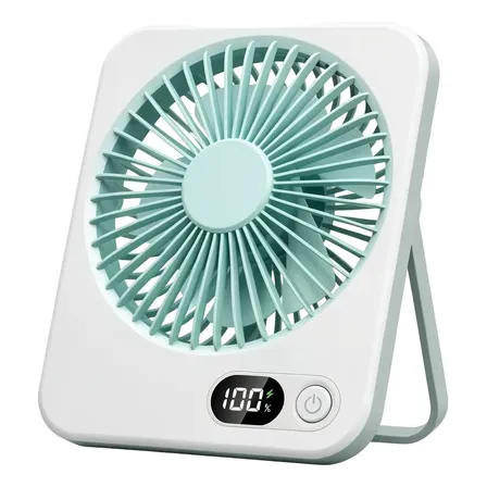 Ventilador Portátil Con Pantalla Digital De 5 Velocidades