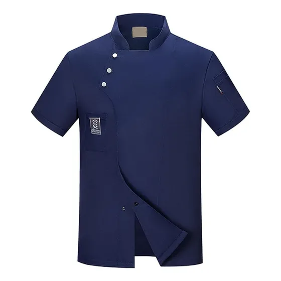 Camisa De Manga Corta, Uniforme De Chef, Algodón
