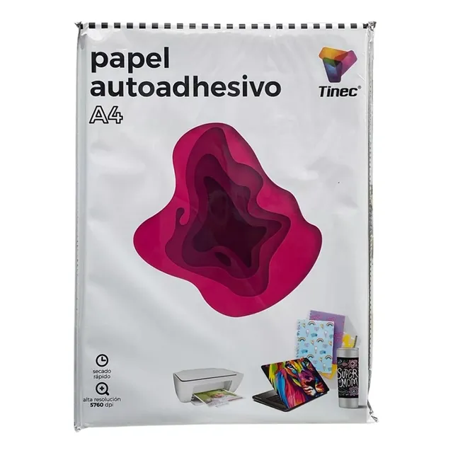 Papel Fotográfico Autoadhesivo Tinec Pack 200 Hojas A4 115gr
