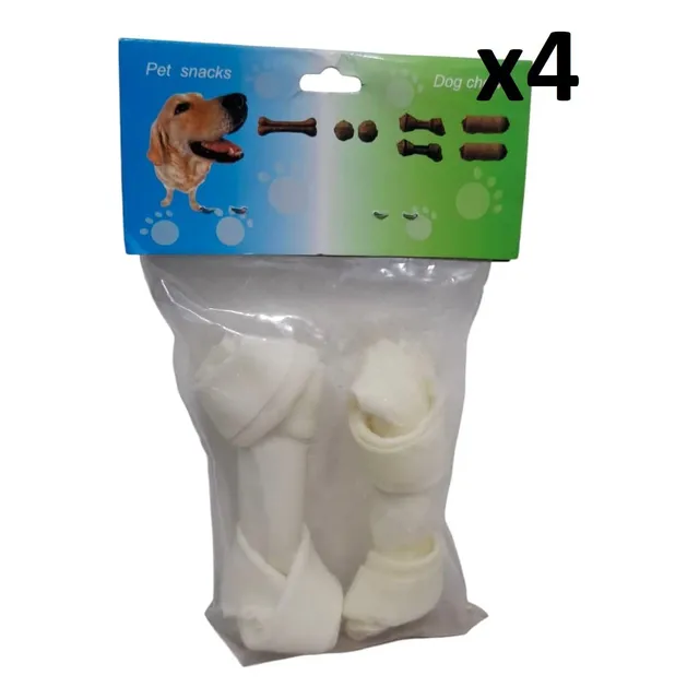 Hueso Masticable Perros Nylon 10cm 4 Pack 8 Unidades