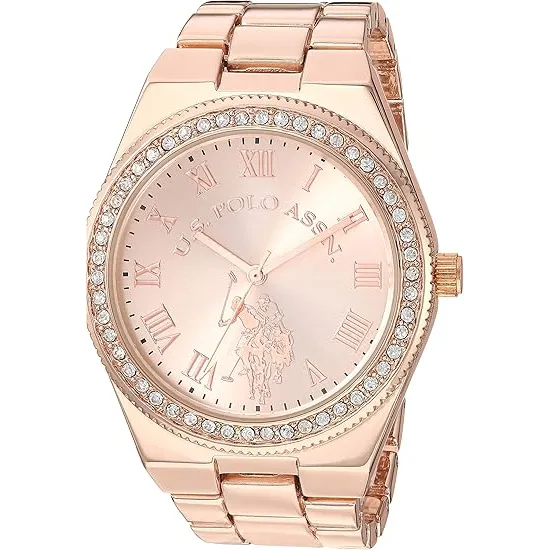 U.s. Polo Assn. Reloj Para Mujer En Tono Oro Rosa