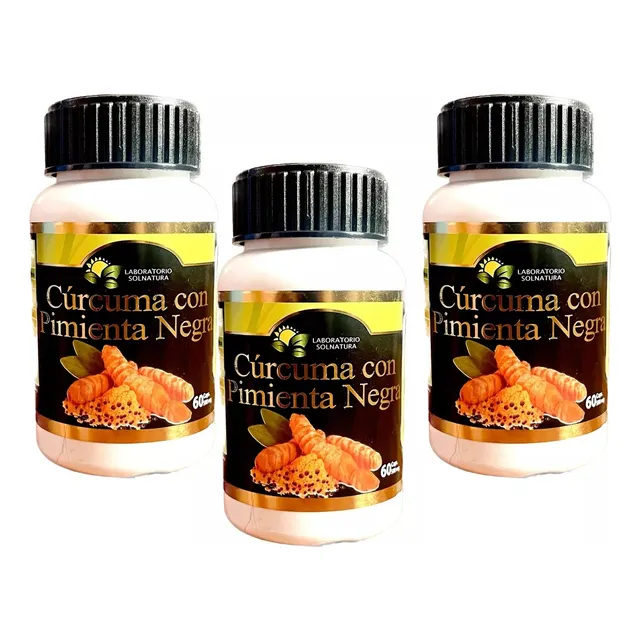 Curcuma Activada Con Pimienta Negra 180 Capsulas De 500 Mg