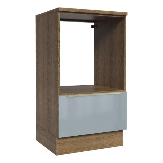 Mueble Para Horno Y Microondas Madesa Lux Con Encimera Mg Color Rústico/Gris