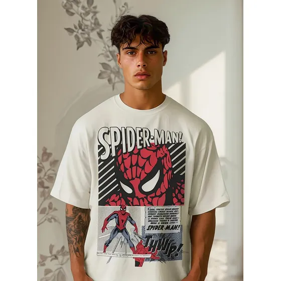Playera Hombre Spider-man Marvel Oversize Fit Avengers