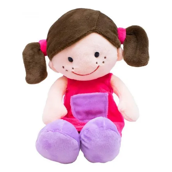 Boneca Sorridente Roupa Pink 29 Cm