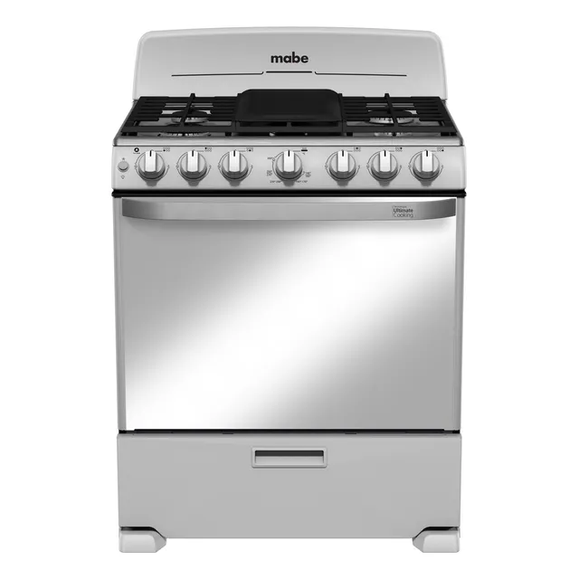 Estufa De Piso 76 Cm Plata Mercury Mabe - Em7659bfis3