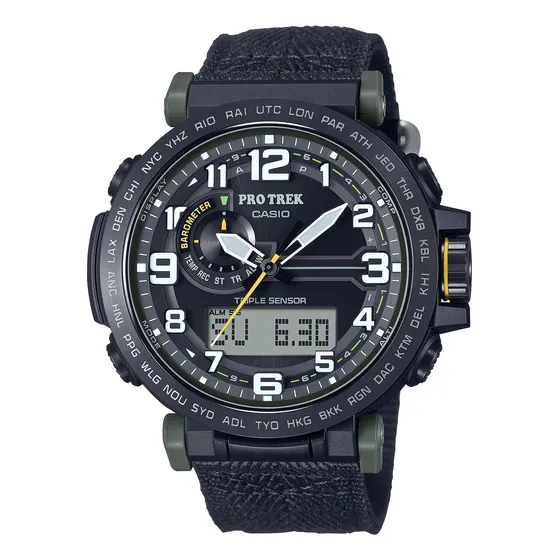 Reloj Casio Pro Trek Tough Solar Triple Sensor De Resina De 