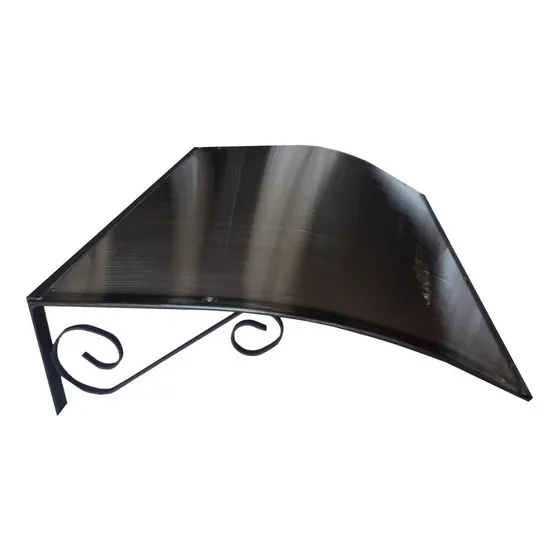 Techo Alero Policarbonato 80 Cm De Ancho Estructura Hierro