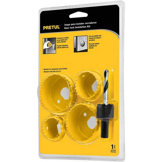 Juego Para Instalar Cerraduras 5pzas Prekit-5 Pretul-mimbral