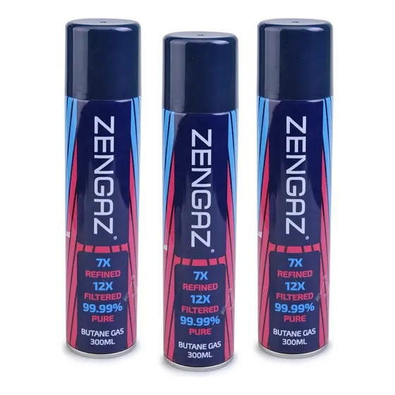 Kit 3 Gás Refil Butano Zengaz Isqueiro Maçarico Culinária