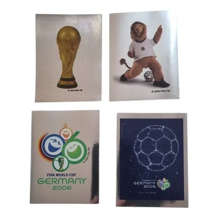 Kit 4 Figurinha Brilhantes - Copa Do Mundo 2006 Copa 2006 Brilhante